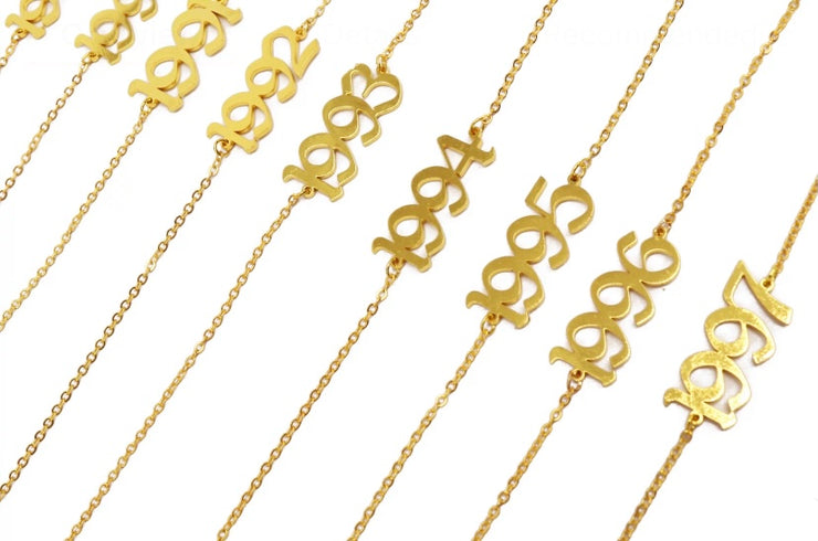 Gold year anklets